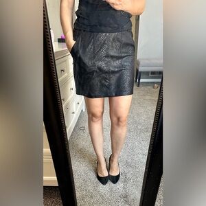 RACHEL Rachel Roy Textured Black Mini Skirt